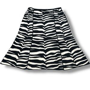 Valentino Black and White A-Line Skirt (brand tag is frying from one side)